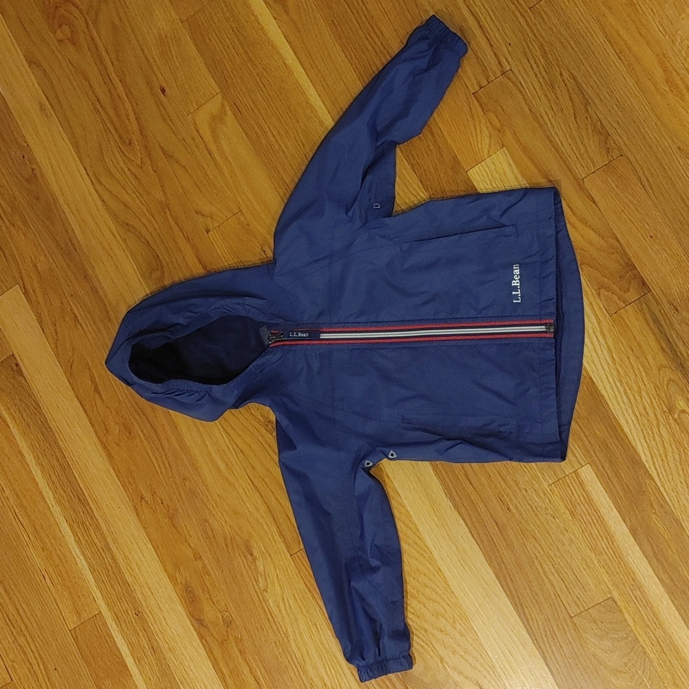 L.L.Bean Infants' and Toddlers' Discovery Rain Jacket, Navy, 3T, EUC